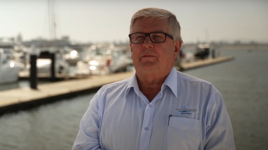 The Anchorage Marina Director Stephen O’Hare standing at the marina